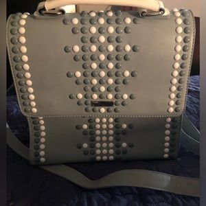 Blue grey purse